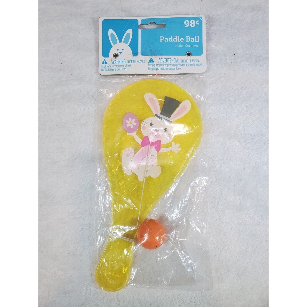 Easter Yellow Paddle Ball Walmart Seasonal Bunny Hat ES-41005A NEW Sealed